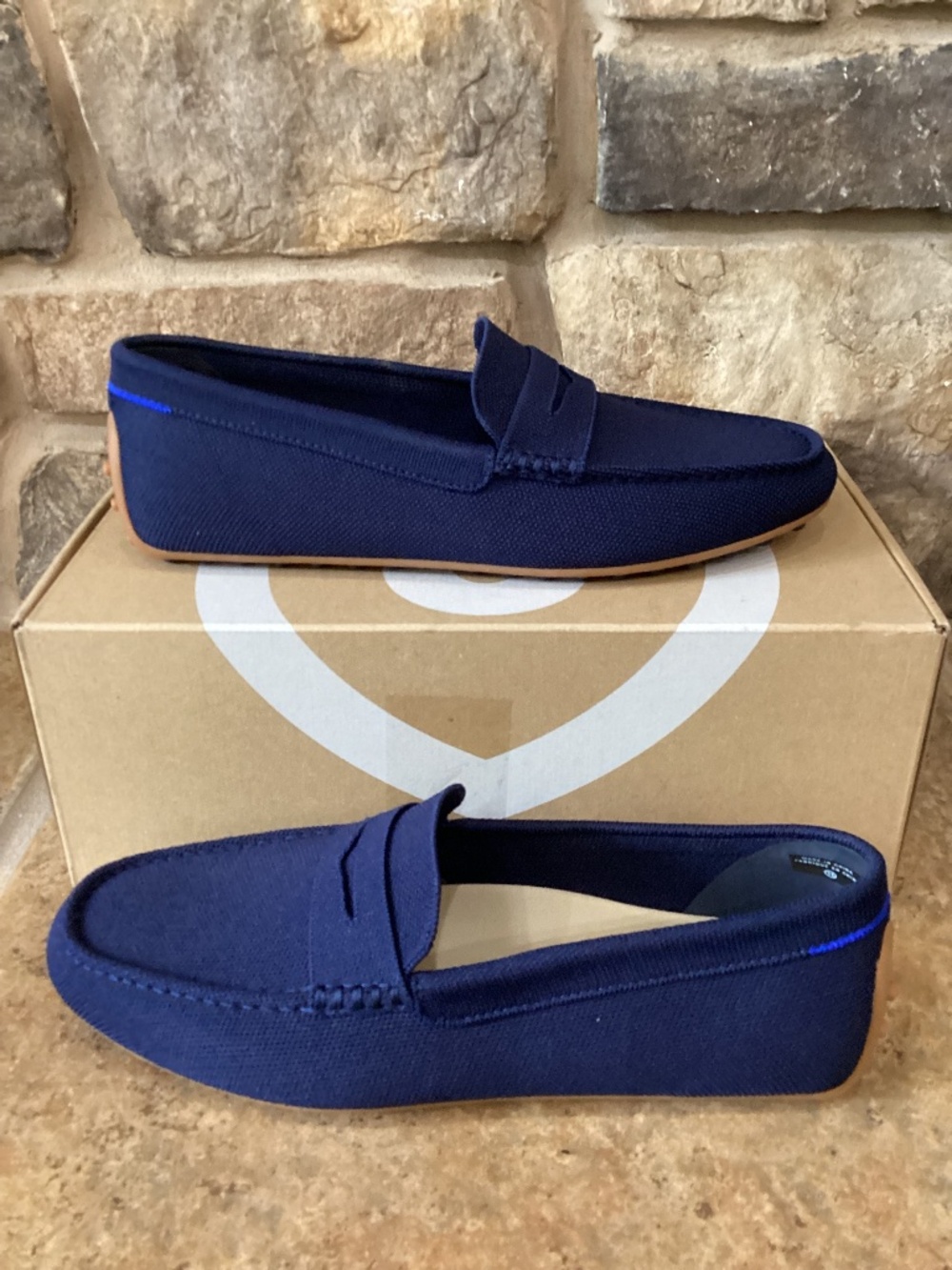 Rothy's Daily Driver Mens 11 Nautical Navy Machine Washable Recycled Loafer New